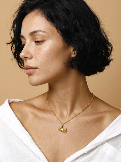 OnnMe by GIVA Lucky You Gold Plated Pendant With Link Chain