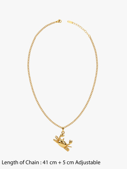OnnMe by GIVA Lucky You Gold Plated Pendant With Link Chain