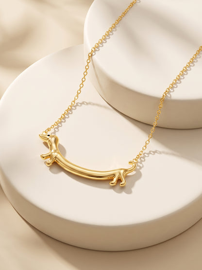 IXIA by GIVA Weenie Gold Plated Necklace