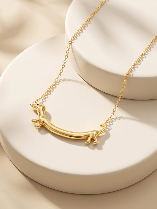 IXIA by GIVA Weenie Gold Plated Necklace