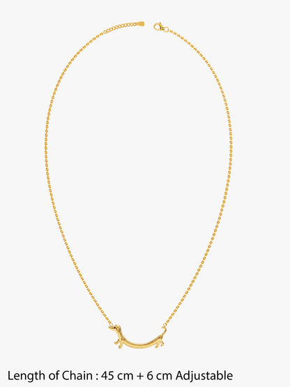 IXIA by GIVA Weenie Gold Plated Necklace