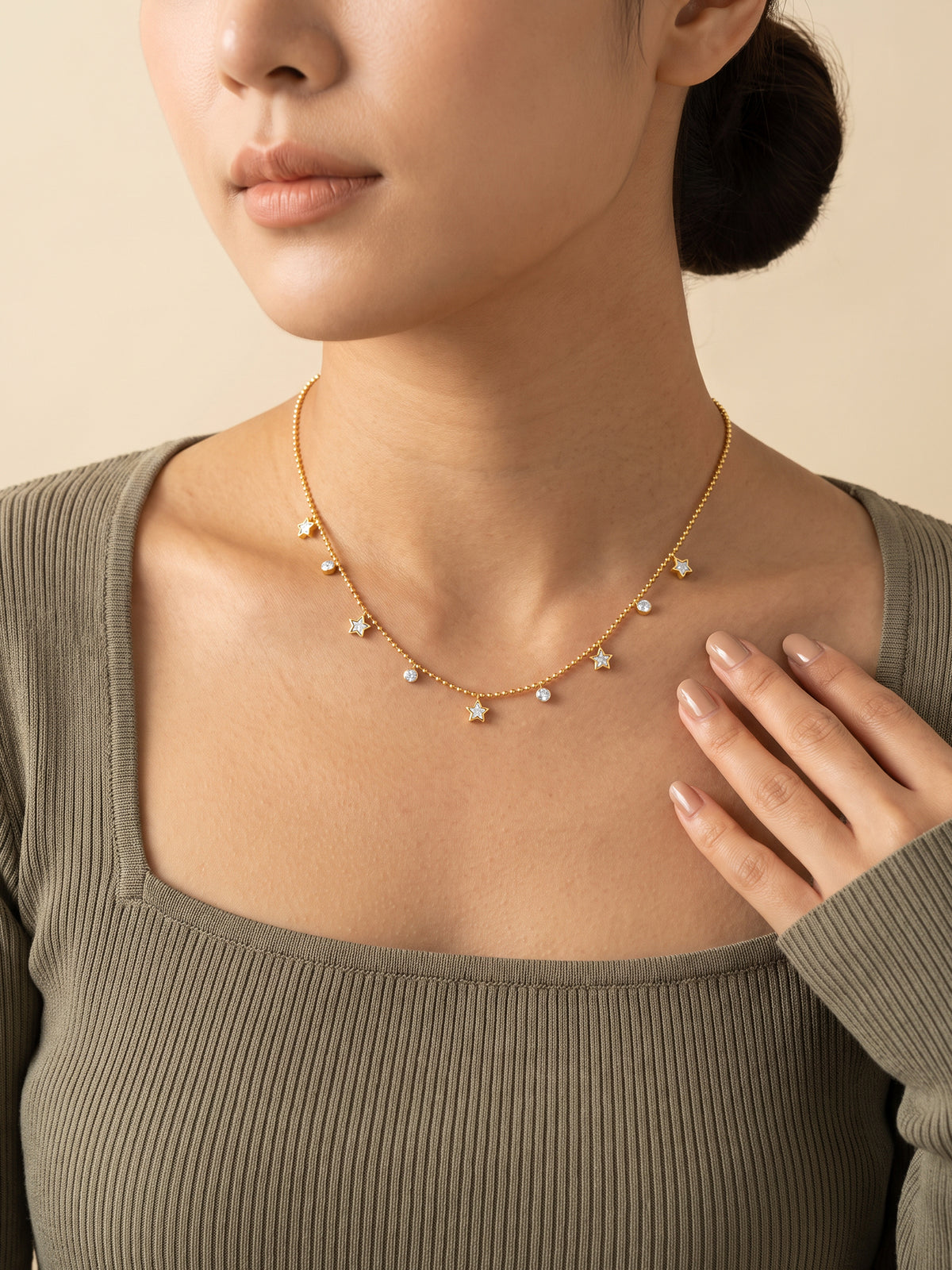 IXIA by GIVA Twinkle Pop Gold Plated Necklace