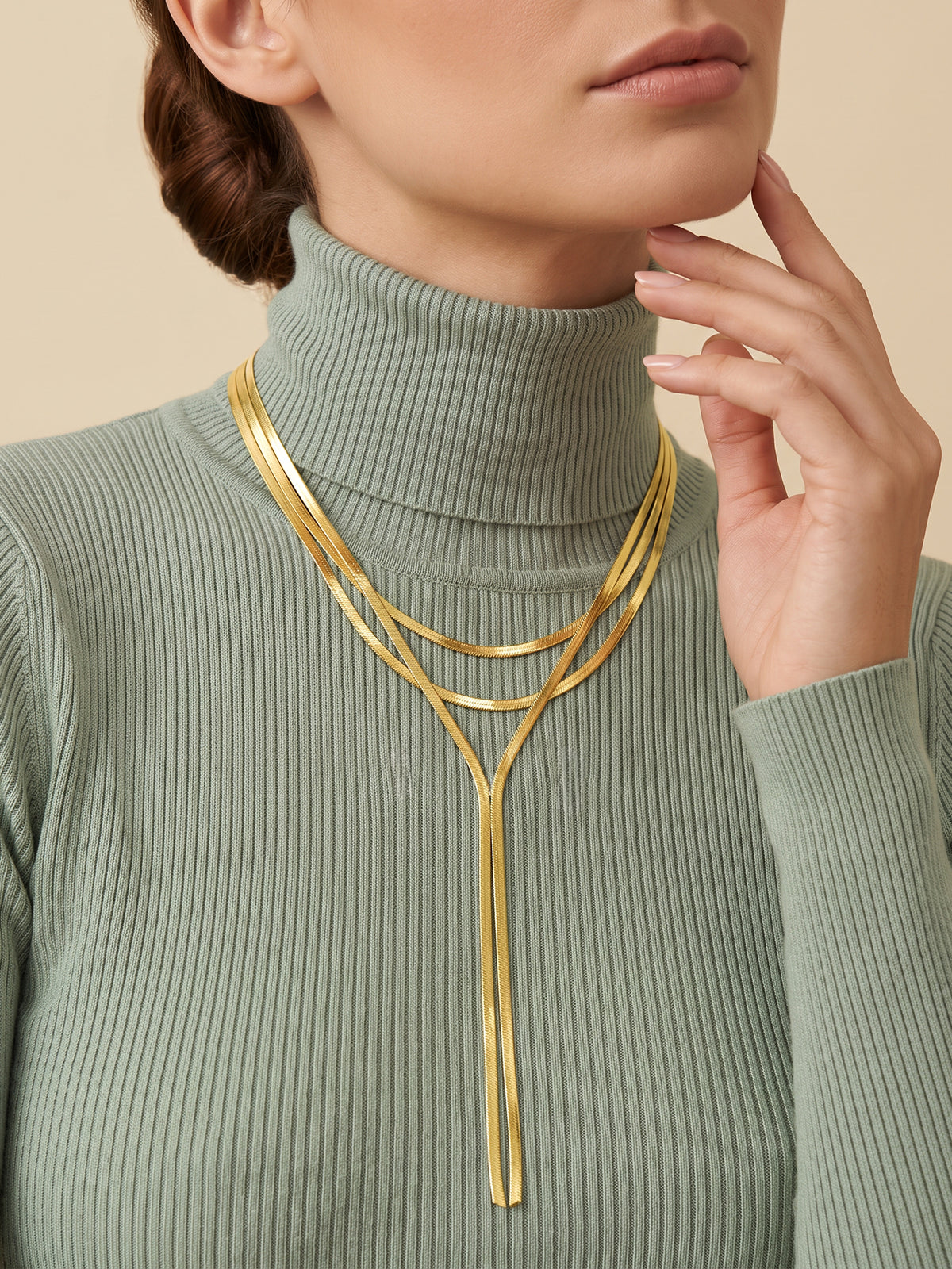 IXIA by GIVA Daily Edit Gold Plated Lariat Necklace