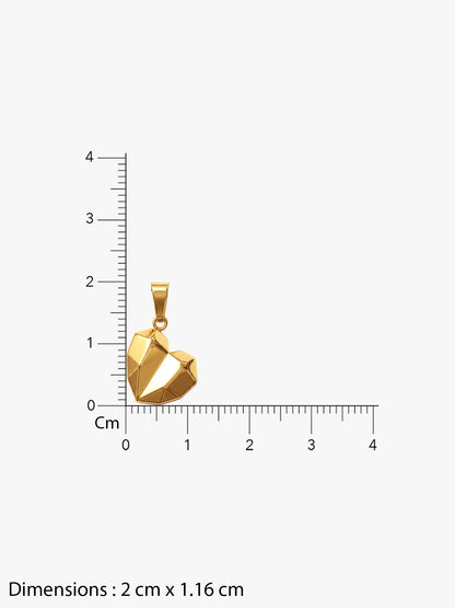 Heart Skip Gold Plated Pendant with Link Chain
