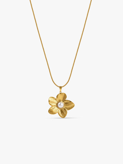 Bloom Pop Gold Plated Pendant with Link Chain