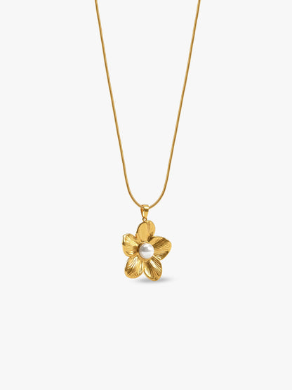 Bloom Pop Gold Plated Pendant with Link Chain