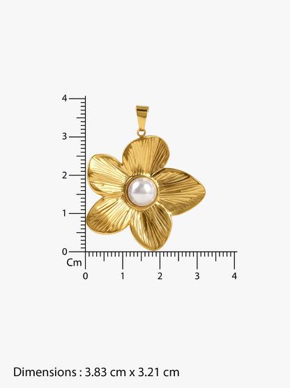 Bloom Pop Gold Plated Pendant with Link Chain