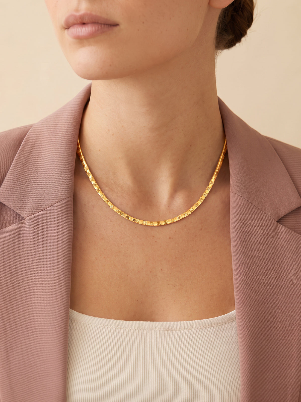 IXIA by GIVA Silken Flow Gold Plated Necklace