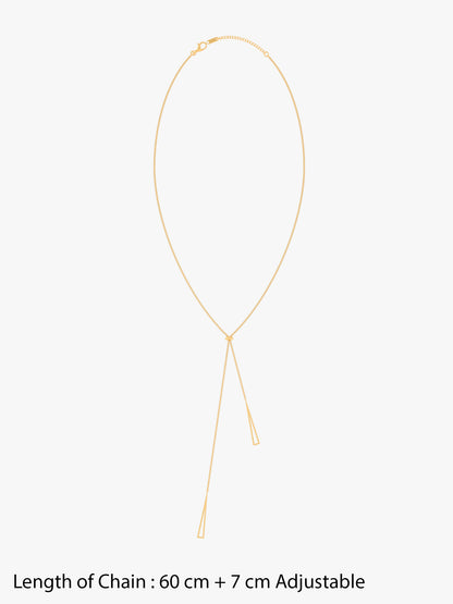 Drop It Low Gold Plated Lariat Necklace