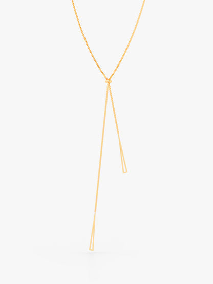 Drop It Low Gold Plated Lariat Necklace