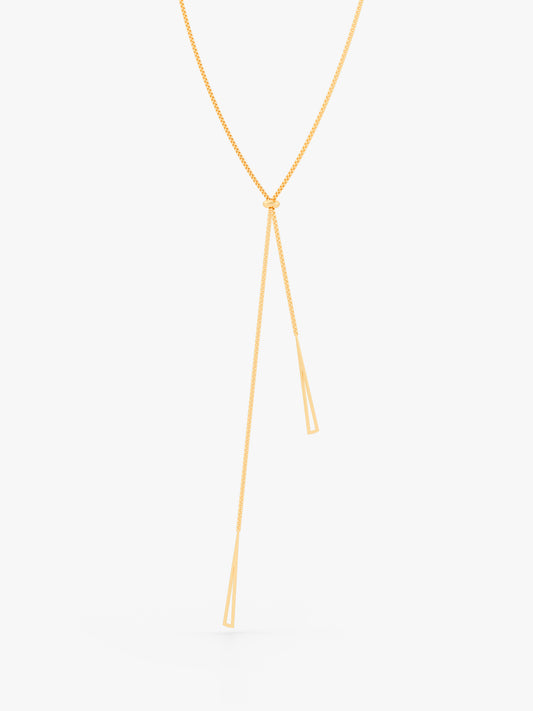 Drop It Low Gold Plated Lariat Necklace