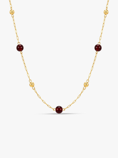 IXIA by GIVA Cherry Current Gold Plated Necklace
