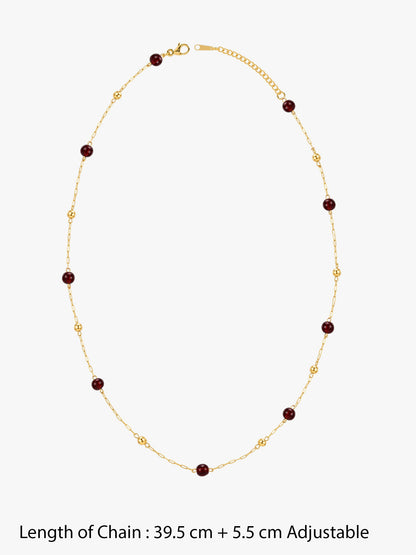 IXIA by GIVA Cherry Current Gold Plated Necklace