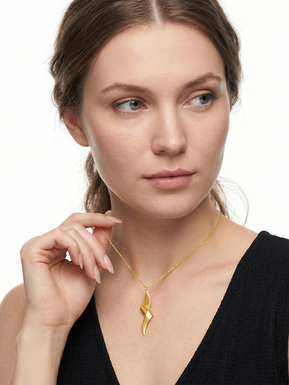 Wave Mood Gold Plated Necklace