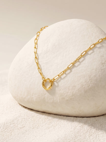 Centre Loop Gold Plated Necklace
