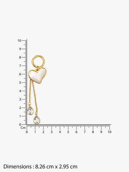 OnnMe by GIVA Heart Drip Gold Plated Lariat Necklace