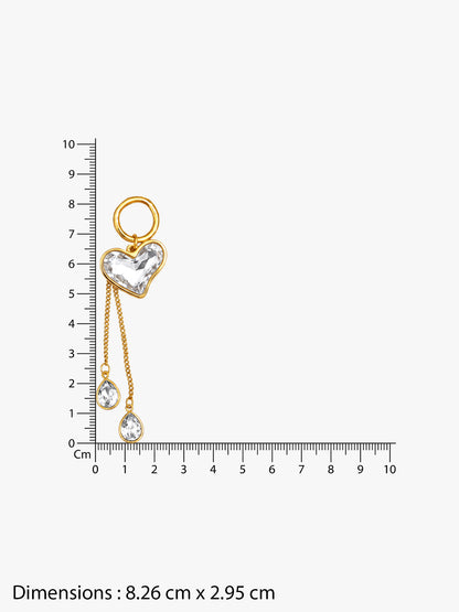 Heart Drip Gold Plated Lariat Necklace