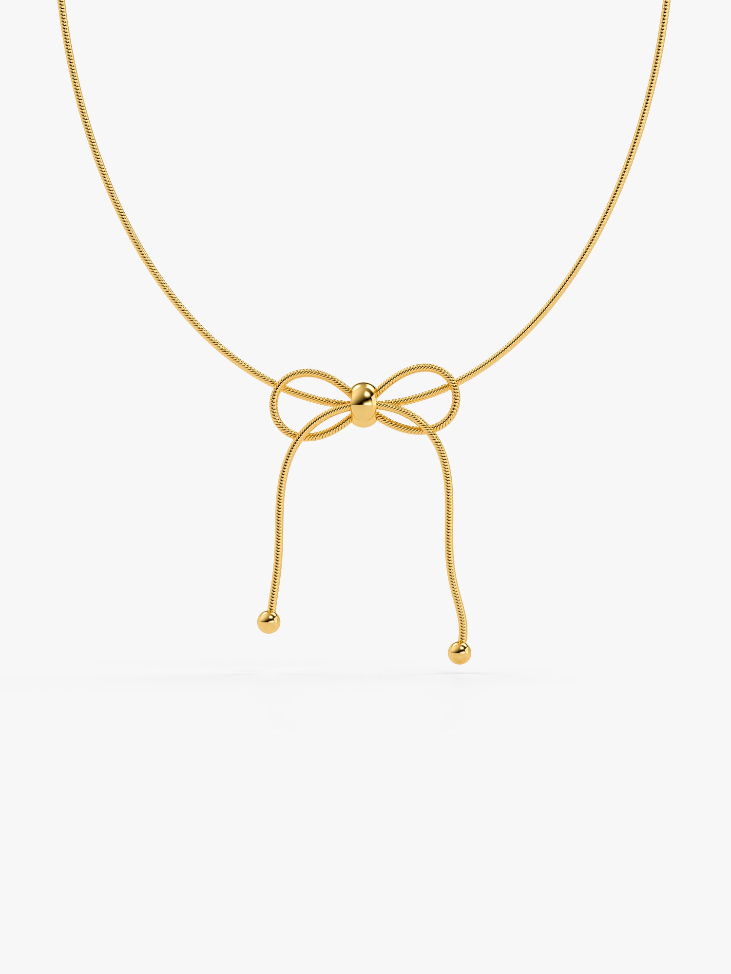 Tie Me Knot Gold Plated Necklace