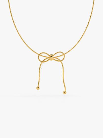 Tie Me Knot Gold Plated Necklace