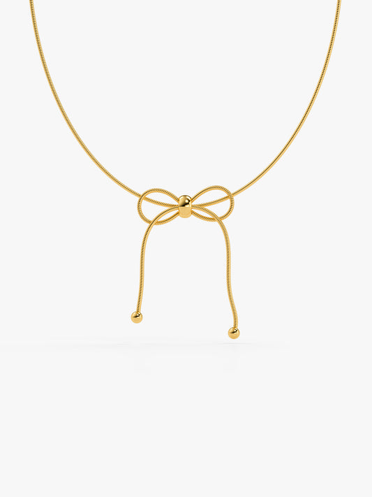 Tie Me Knot Gold Plated Necklace
