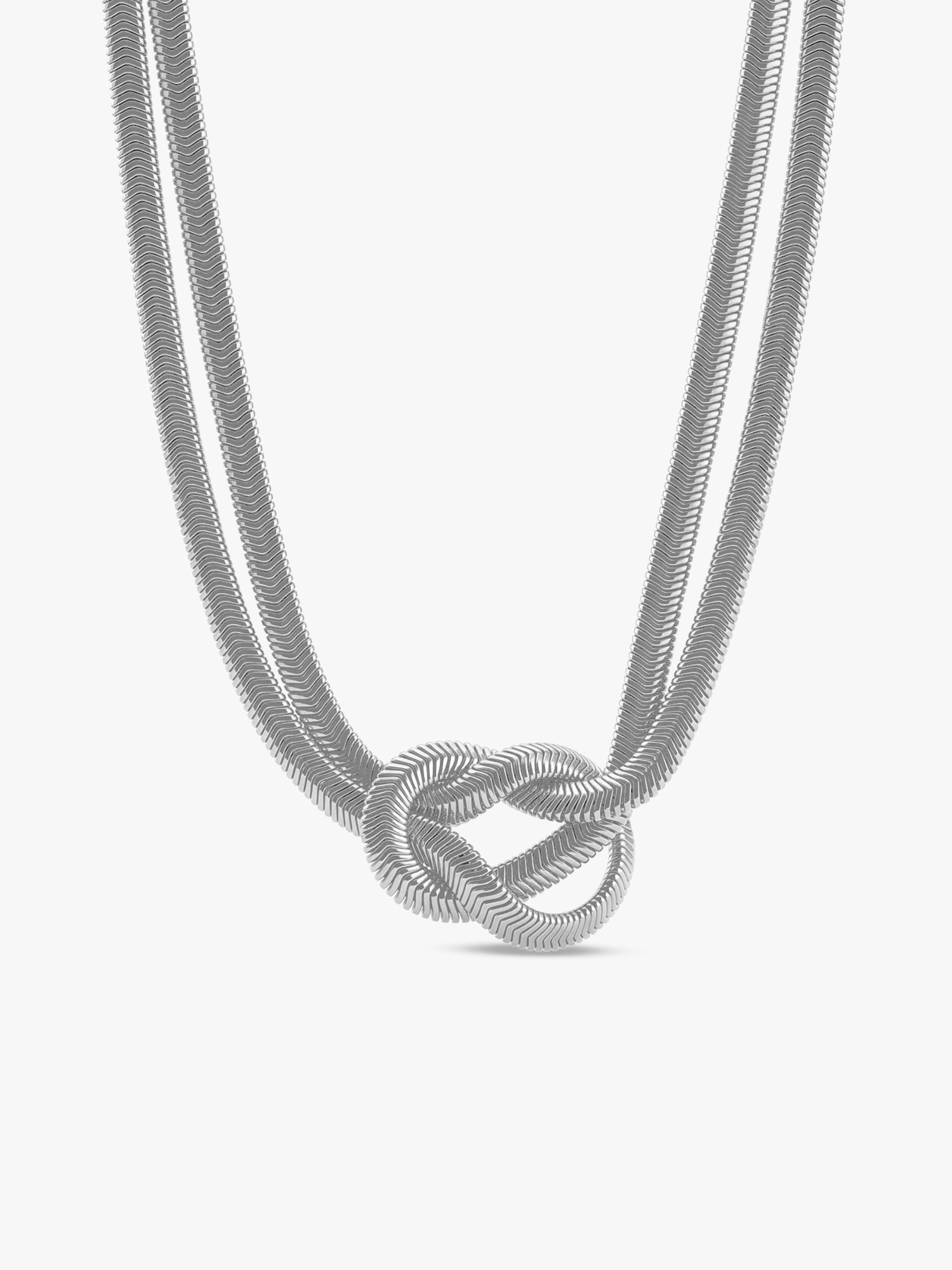 Knot Today Rhodium Plated Necklace