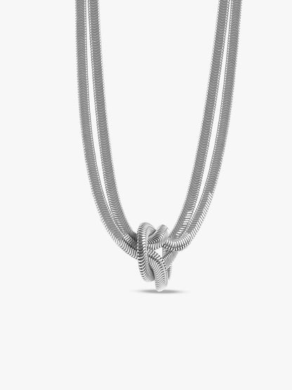 Knot Today Rhodium Plated Necklace