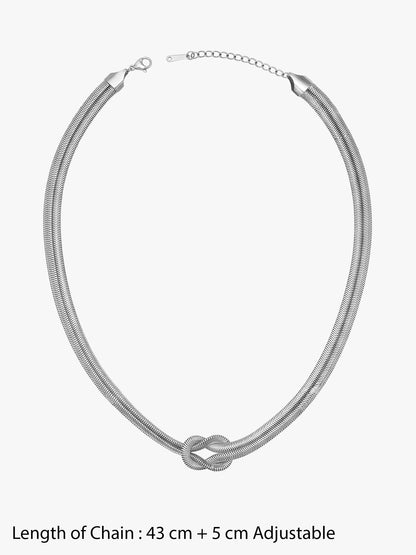 Knot Today Rhodium Plated Necklace