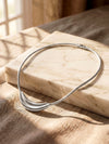IXIA by GIVA Main Character Loop Rhodium Plated Collar Necklace