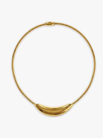 Main Character Loop Gold Plated Collar Necklace