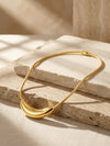IXIA by GIVA Main Character Loop Gold Plated Collar Necklace