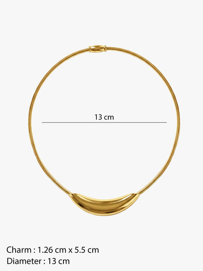 Main Character Loop Gold Plated Collar Necklace
