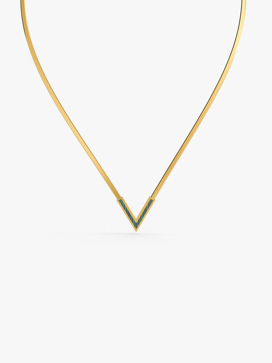 Sharp Babe Gold Plated Necklace