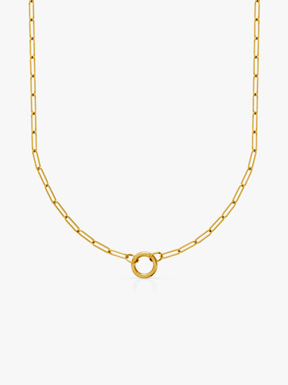 Centre Loop Gold Plated Necklace