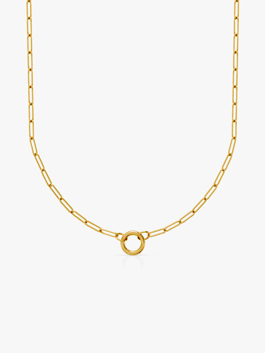 Centre Loop Gold Plated Necklace