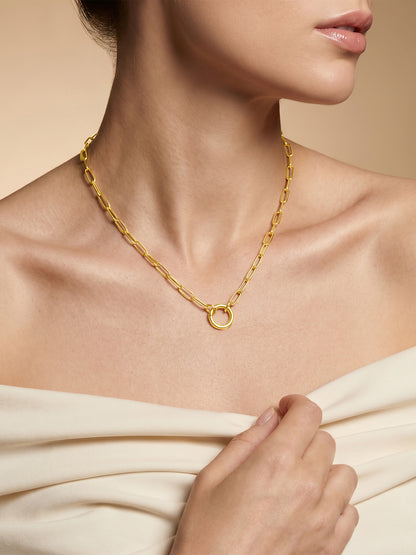 Centre Loop Gold Plated Necklace