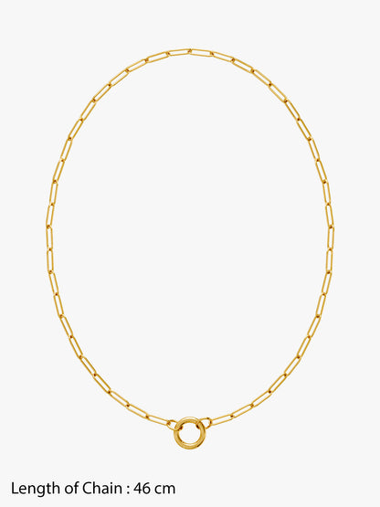 Centre Loop Gold Plated Necklace