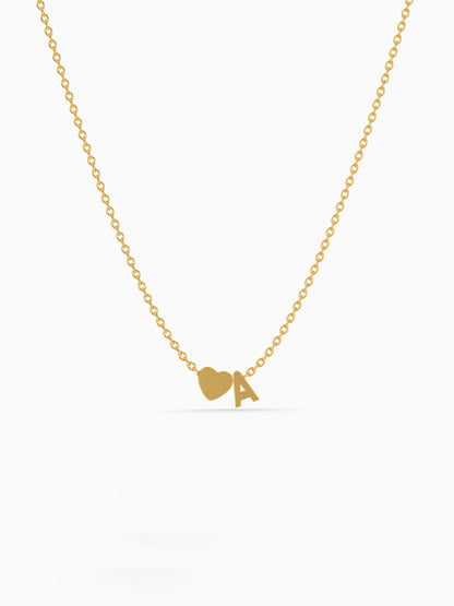 Heart Snap Detail Gold Plated Necklace