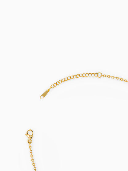 Heart Snap Detail Gold Plated Necklace