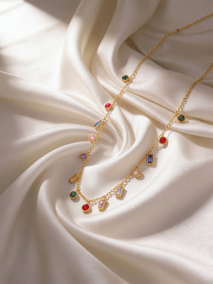 Color Pop Charm Gold Plated Necklace