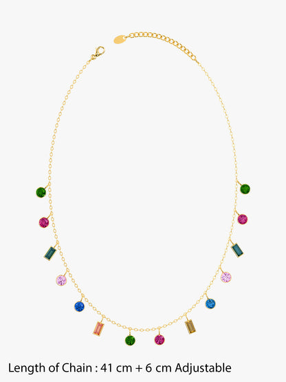 Color Pop Charm Gold Plated Necklace
