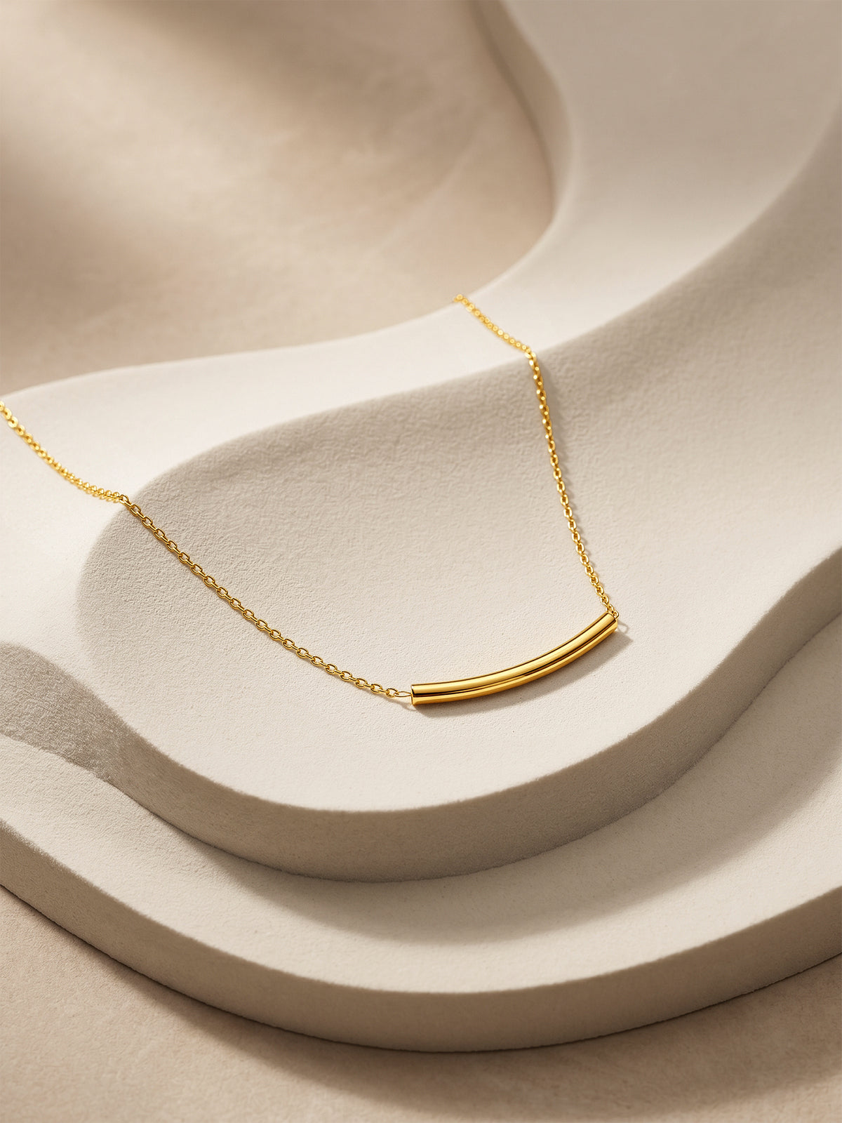 IXIA by GIVA Arc Line Gold Plated Necklace
