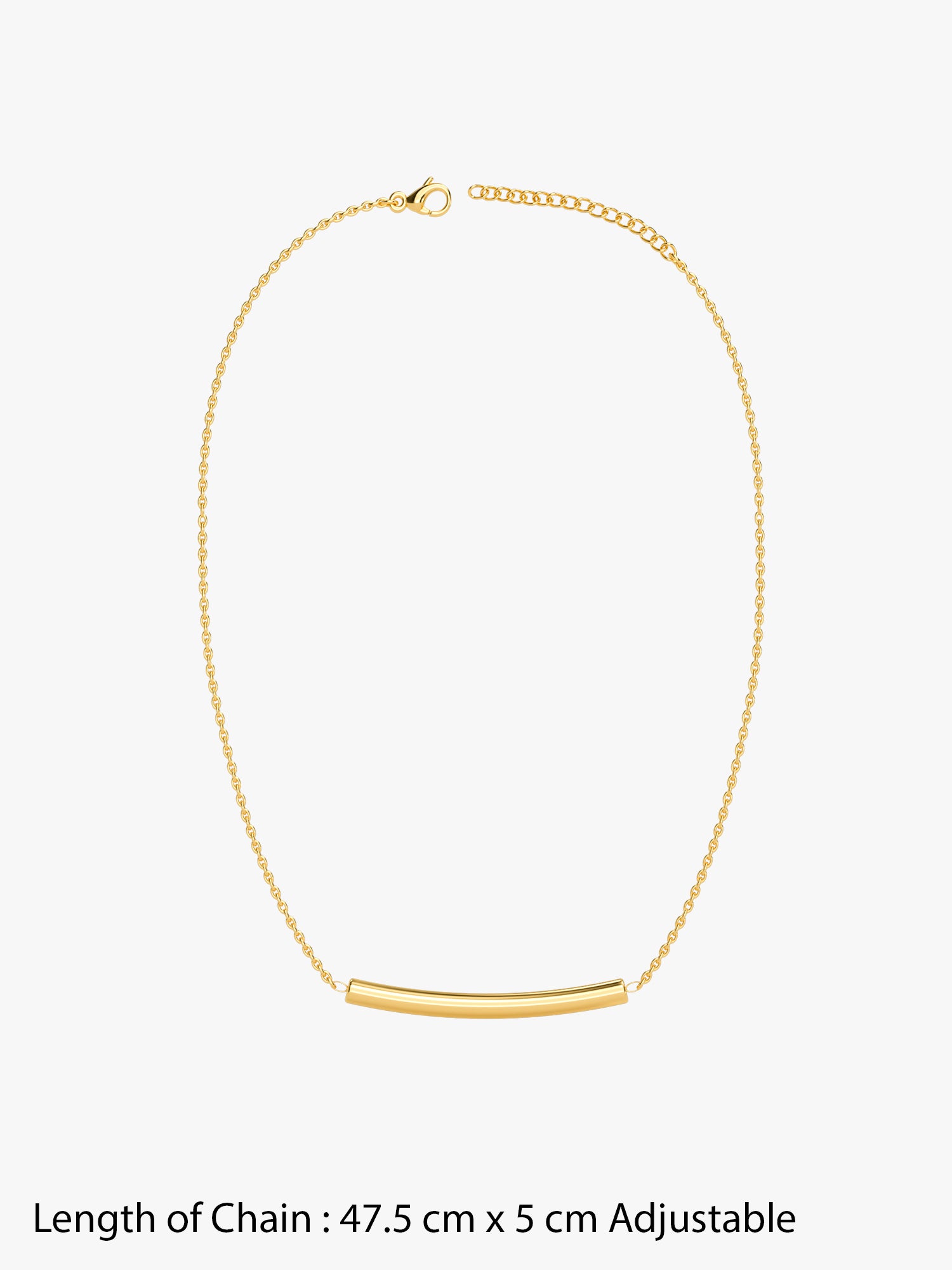 OnnMe by GIVA Arc Line Gold Plated Necklace