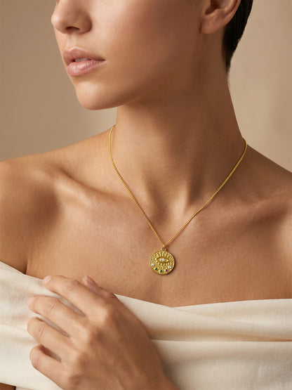 OnnMe by GIVA Coin Text Gold Plated Pendant With Link Chain