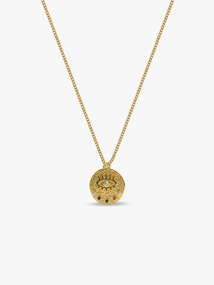 OnnMe by GIVA Coin Text Gold Plated Pendant With Link Chain