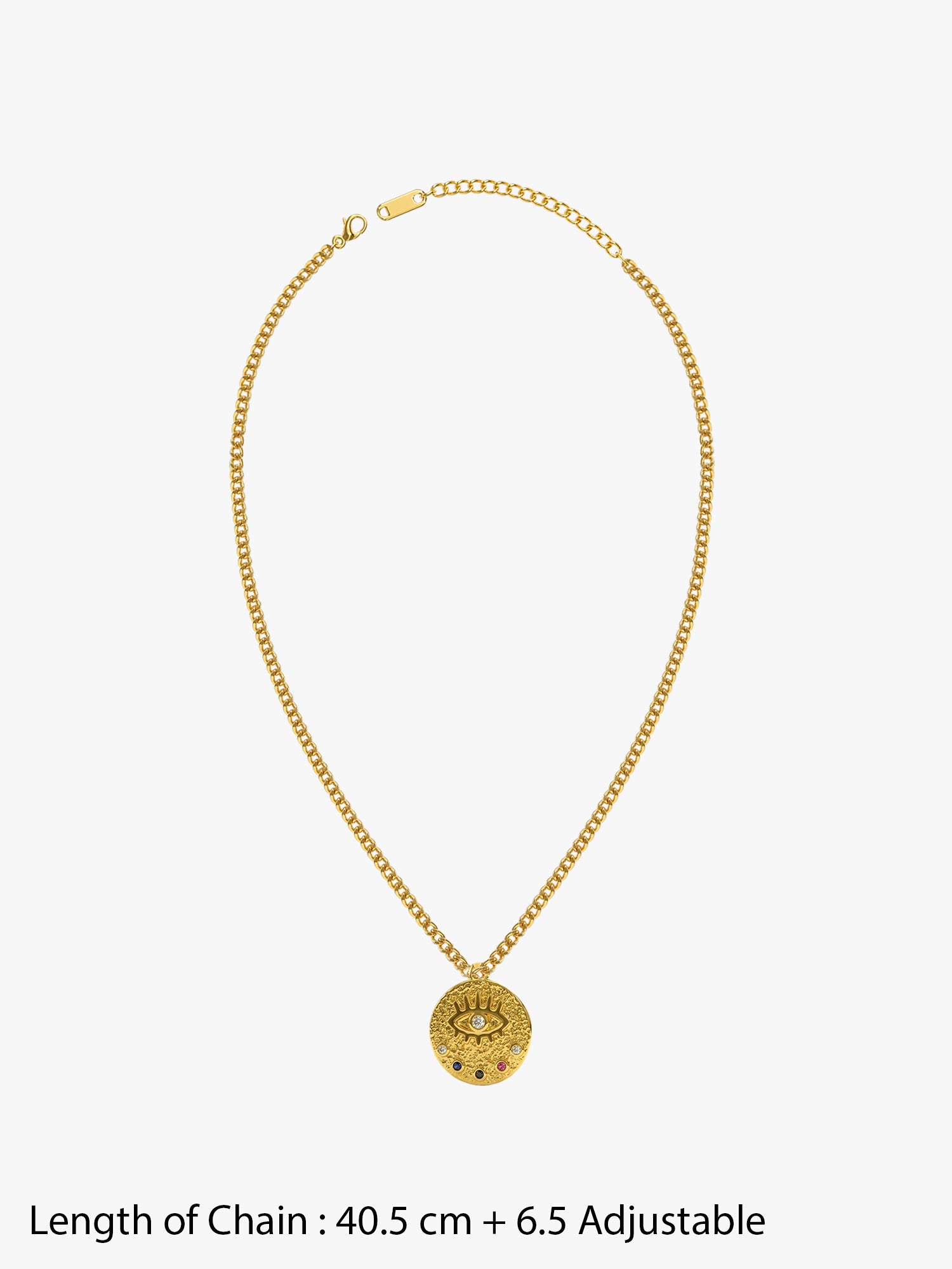 OnnMe by GIVA Coin Text Gold Plated Pendant With Link Chain