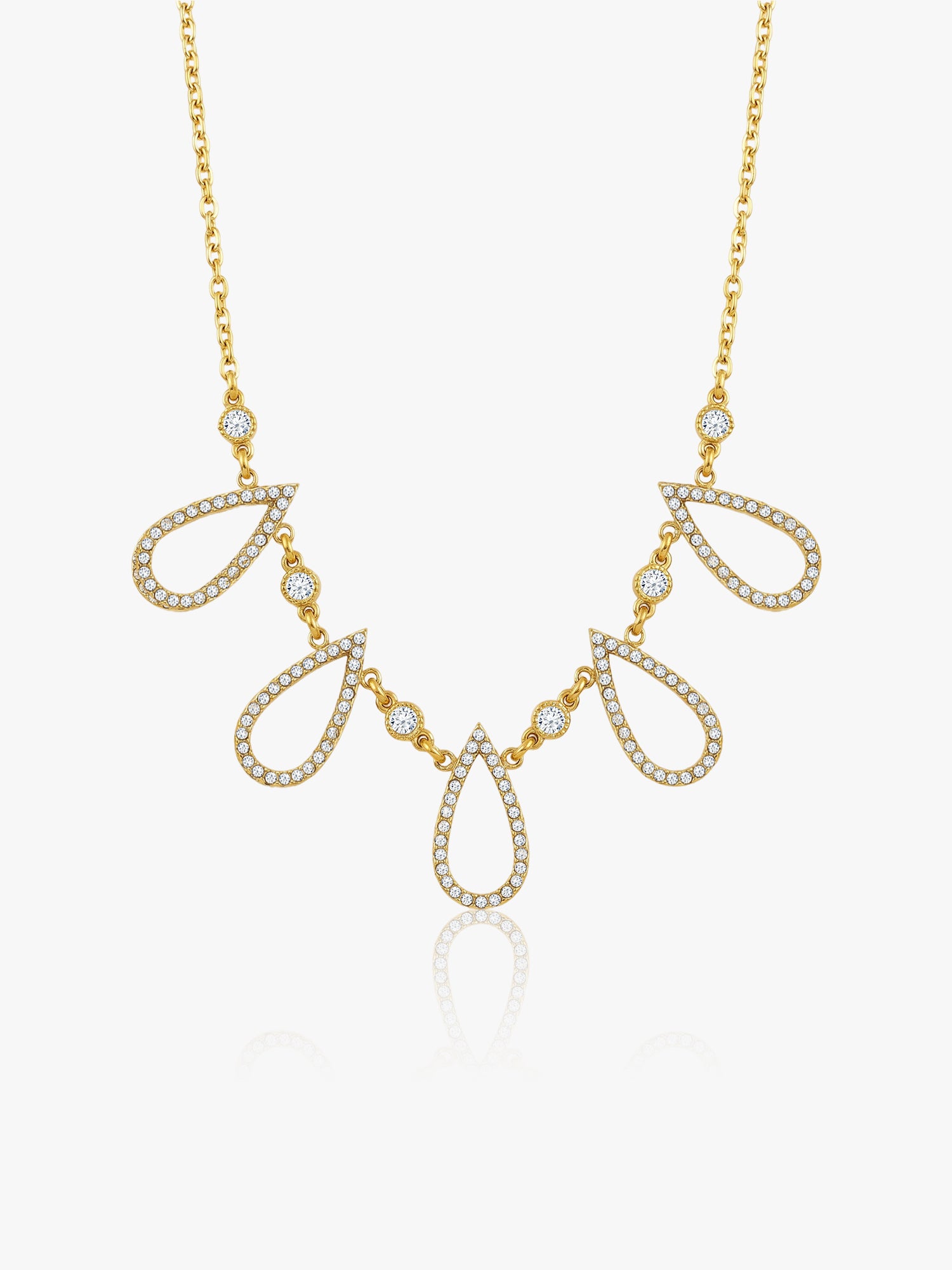 Chain Spill Gold Plated Necklace