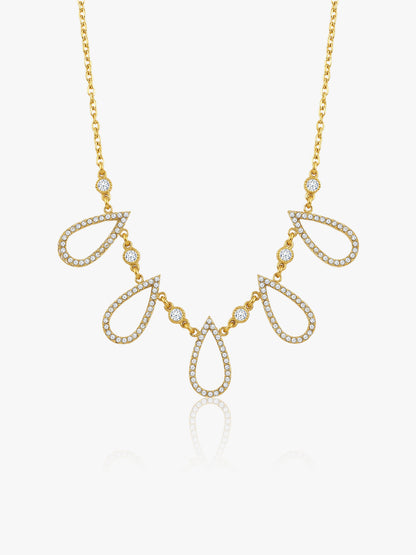 Chain Spill Gold Plated Necklace