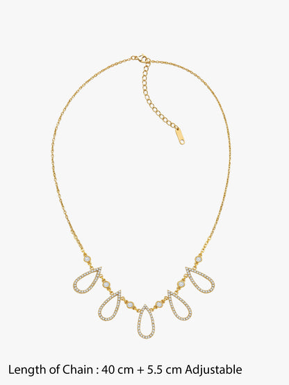 Chain Spill Gold Plated Necklace