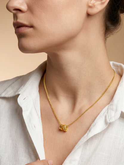 Linear Drop Gold Plated Necklace