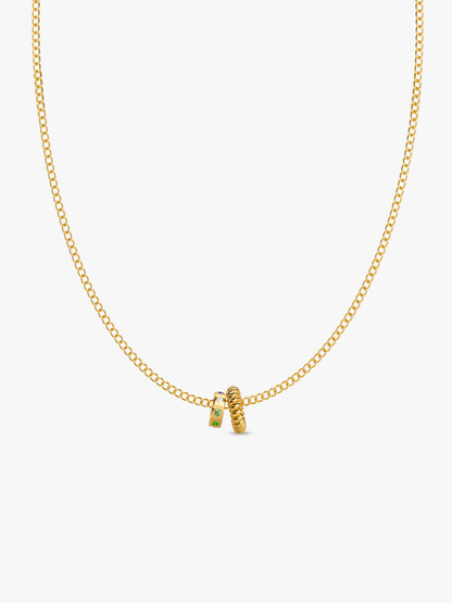 Linear Drop Gold Plated Necklace
